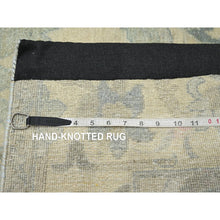 Load image into Gallery viewer, 8&#39;10&quot;x12&#39;1&quot; Papyrus White, Bijar Garus Spacious Persian Design With Soft Colors, Wool &amp; Silk, Hand Knotted, Natural Dyes, Oriental Rug FWR453822