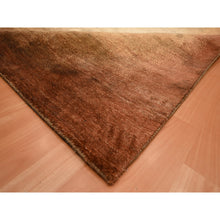 Load image into Gallery viewer, 9&#39;x12&#39;1&quot; Shades Of Brown, Rothko Inspired, Modern, Hand Knotted, Wool &amp; Silk, Soft Pile, Oriental Rug FWR453828