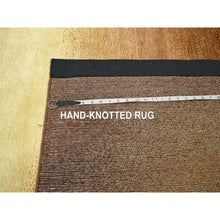 Load image into Gallery viewer, 9&#39;x12&#39;1&quot; Shades Of Brown, Rothko Inspired, Modern, Hand Knotted, Wool &amp; Silk, Soft Pile, Oriental Rug FWR453828