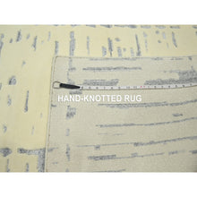 Load image into Gallery viewer, 8&#39;x9&#39;9&quot; Pristine White, Modern Design With Textured Weave, 100% Wool, Tone On Tone, Hand Knotted, Oriental Rug FWR453840