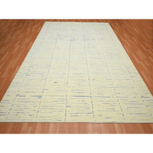 Load image into Gallery viewer, 9&#39;x12&#39; Chiffon White, Modern Design With Textured Weave, Tone On Tone, 100% Wool, Hand Knotted, Oriental Rug FWR453846