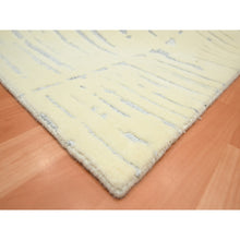 Load image into Gallery viewer, 9&#39;x12&#39; Chiffon White, Modern Design With Textured Weave, Tone On Tone, 100% Wool, Hand Knotted, Oriental Rug FWR453846