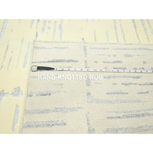 Load image into Gallery viewer, 9&#39;x12&#39; Chiffon White, Modern Design With Textured Weave, Tone On Tone, 100% Wool, Hand Knotted, Oriental Rug FWR453846