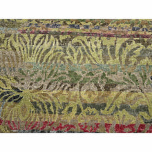 Load image into Gallery viewer, 6&#39;1&quot;x9&#39;1&quot; Shades Of Brown With Green, Abrash Design, Silk With Oxidized Wool, Hand Knotted, Oriental Rug FWR453864