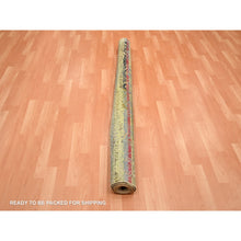 Load image into Gallery viewer, 6&#39;1&quot;x9&#39;1&quot; Shades Of Brown With Green, Abrash Design, Silk With Oxidized Wool, Hand Knotted, Oriental Rug FWR453864
