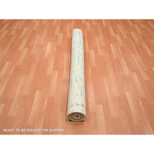 Load image into Gallery viewer, 5&#39;x7&#39; Linen White, Modern Design with Textured Weave, Tone on Tone, Hand Knotted, Pure Wool, Oriental Rug FWR453876