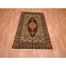 Load image into Gallery viewer, 4&#39;x6&#39; Wine Red, Pure Silk, Tabriz Haji Jalili Paisley Design, Hand Knotted, Soft Pile, Oriental Rug FWR453882
