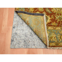 Load image into Gallery viewer, 4&#39;8&quot;x6&#39;4&quot; Rust Red, Lamani Collection with Large Flower Motifs, 100% Wool, 300 KPSI, Hand Knotted, Oriental Rug FWR453900