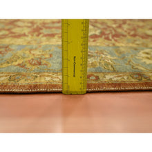 Load image into Gallery viewer, 4&#39;8&quot;x6&#39;4&quot; Rust Red, Lamani Collection With Large Flower Motifs, 100% Wool, 300 Kpsi, Hand Knotted, Oriental Rug FWR453900