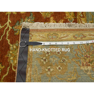 4'8"x6'6" Cerulean Blue, Overdyed Kazak with Tribal Medallions Design, 100% Wool, Hand Knotted, Oriental Rug FWR124422