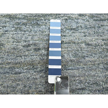 Load image into Gallery viewer, 3&#39;10&quot;x6&#39;1&quot; Spanish Gray, Plain Design, Hand Knotted, Soft to the Touch, Pure Silk, Oriental Rug FWR453924