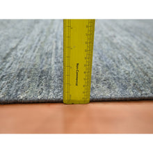Load image into Gallery viewer, 3&#39;10&quot;x6&#39;1&quot; Spanish Gray, Plain Design, Hand Knotted, Soft to the Touch, Pure Silk, Oriental Rug FWR453924