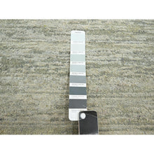 Load image into Gallery viewer, 4&#39;x6&#39;1&quot; Laurel Green, Hand Knotted, Plain Solid Design, Soft to the Touch, Pure Silk, Oriental Rug FWR453930