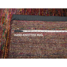 Load image into Gallery viewer, Wine Red, Plain Solid Design, Pure Sari Silk, Hand Knotted, Soft to the Touch, Oriental Rug FWR453936