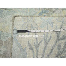 Load image into Gallery viewer, 2&#39;x4&#39;3&quot; Pristine White, Bijar Garus Spacious Persian Design with Soft Colors, Wool &amp; Silk, Hand Knotted, Natural Dyes, Sample, Mat, Oriental Rug FWR453948