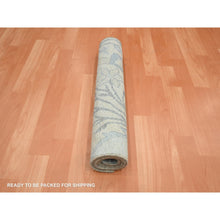 Load image into Gallery viewer, 2&#39;x5&#39;10&quot; Bayern Blue, Kazak with Tribal Medallions Design, Hand Knotted, Soft and Vibrant Wool, Denser Weave, Vegetable Dyes, Narrow Runner, Oriental Rug FWR3012