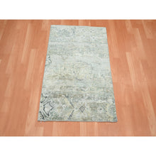 Load image into Gallery viewer, 2&#39;x3&#39;2&quot; Cloud Gray, Wool &amp; Silk, Oushak Design, Hand Knotted, Mat, Sample, Oriental Rug FWR453954
