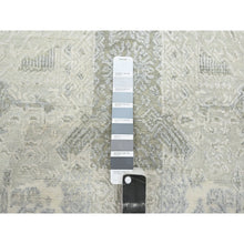 Load image into Gallery viewer, 8&#39;10&quot;x12&#39; Alabaster White, Jewelry Design, Wool And Silk, Hand Knotted, Densely Woven, Oriental Rug FWR454092