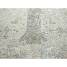 Load image into Gallery viewer, 8&#39;10&quot;x12&#39; Alabaster White, Jewelry Design, Wool and Silk, Hand Knotted, Densely Woven, Oriental Rug FWR454092