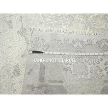 Load image into Gallery viewer, 8&#39;10&quot;x12&#39; Alabaster White, Jewelry Design, Wool And Silk, Hand Knotted, Densely Woven, Oriental Rug FWR454092