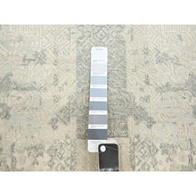 Load image into Gallery viewer, 8&#39;1&quot;x10&#39;1&quot; Oyster White, Jewelry Design, Hand Knotted, Wool and Silk, Densely Woven, Oriental Rug FWR454098