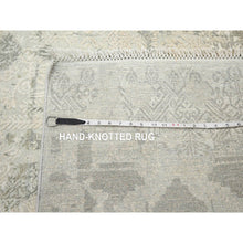 Load image into Gallery viewer, 8&#39;1&quot;x10&#39;1&quot; Oyster White, Jewelry Design, Hand Knotted, Wool and Silk, Densely Woven, Oriental Rug FWR454098