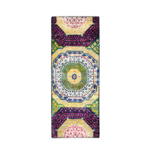 Load image into Gallery viewer, 2&#39;6&quot;x6&#39;5&quot; Macaroon Yellow, Colorful Mamluk Design, Sari Silk with Textured Wool, Hand Knotted, Runner, Oriental Rug FWR454206