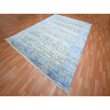 Load image into Gallery viewer, 9&#39;1&quot;x12&#39; Taupe Brown, Colorful Oushak With All Over Design, Oxidized Wool And Pure Silk, Hand Knotted, Oriental Rug FWR454242