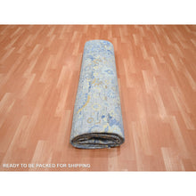 Load image into Gallery viewer, 9&#39;1&quot;x12&#39; Taupe Brown, Colorful Oushak With All Over Design, Oxidized Wool And Pure Silk, Hand Knotted, Oriental Rug FWR454242