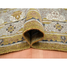 Load image into Gallery viewer, 12&#39;1&quot;x15&#39;2&quot; Golden Yellow, Pinecone Design, Hand Knotted, 100% Wool, Shaved Low, Densely Woven, XL, Oversized, Oriental Rug FWR454326