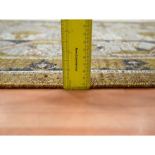 Load image into Gallery viewer, 12&#39;1&quot;x15&#39;2&quot; Golden Yellow, Pinecone Design, Hand Knotted, 100% Wool, Shaved Low, Densely Woven, XL, Oversized, Oriental Rug FWR454326