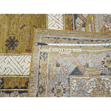 Load image into Gallery viewer, 12&#39;1&quot;x15&#39;2&quot; Golden Yellow, Pinecone Design, Hand Knotted, 100% Wool, Shaved Low, Densely Woven, XL, Oversized, Oriental Rug FWR454326