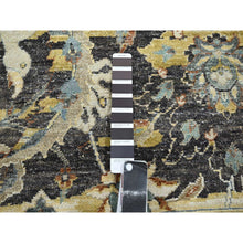 Load image into Gallery viewer, 9&#39;x12&#39;2&quot; Coffee Brown, Broken and Erased Persian Inspired with Birds Design, Hand Knotted, Distinct Abrash, Shaved Low, Pure Wool, Oriental Rug FWR454344