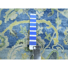 Load image into Gallery viewer, 17&#39;7&quot;x26&#39;4&quot; Admiral Blue, Wool And Silk, Distinct Abrush, Persian Repetitive Design, Shaved Low, Mansion Sized, Hand Knotted, Xl, Oriental Rug FWR454398