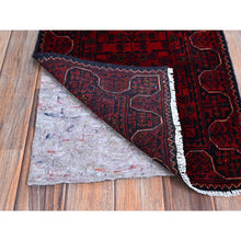 Load image into Gallery viewer, 1&#39;8&quot;x4&#39;9&quot; Angels Red, Afghan Khamyab With Geometric Pattern, Hand Knotted, Soft And Shiny Wool, Natural Dyes, Short &amp; Narrow Runner, Oriental Rug FWR4548