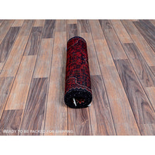 Load image into Gallery viewer, 1&#39;8&quot;x4&#39;9&quot; Angels Red, Afghan Khamyab With Geometric Pattern, Hand Knotted, Soft And Shiny Wool, Natural Dyes, Short &amp; Narrow Runner, Oriental Rug FWR4548