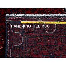 Load image into Gallery viewer, 1&#39;8&quot;x4&#39;9&quot; Angels Red, Afghan Khamyab With Geometric Pattern, Hand Knotted, Soft And Shiny Wool, Natural Dyes, Short &amp; Narrow Runner, Oriental Rug FWR4548