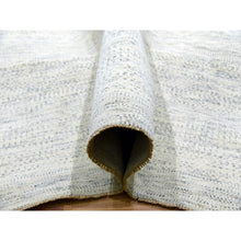 Load image into Gallery viewer, 15&#39;x20&#39; Nacre White, Modern Grass Design, Hand Knotted Extra Soft Wool, Organic Sustainable Textile, Oversized Tone On Tone Oriental Rug FWR456024