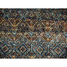 Load image into Gallery viewer, 8&#39;1&quot;x10&#39;1&quot; Ochre Brown, Borderless Soft To The Touch Vibrant Soft Wool, Hand Knotted, Kohinoor Herat With Small Diamond Shape Geometric Repetitive Design, Oriental Rug FWR456030