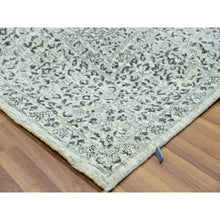 Load image into Gallery viewer, 8&#39;x8&#39; Marshmallow White, Undyed Mamluk Dynasty Design, Tone on Tone, Pure Wool, Hand Knotted Square Oriental Rug FWR456066