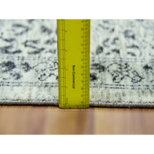 Load image into Gallery viewer, 8&#39;x8&#39; Marshmallow White, Undyed Mamluk Dynasty Design, Tone On Tone, Pure Wool, Hand Knotted Square Oriental Rug FWR456066