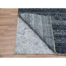 Load image into Gallery viewer, 2&#39;7&quot;x8&#39; Onyx Gray, Hand Knotted, Soft Pile Extra Soft Wool, Small Geometric Repetitive Kohinoor Herat Pattern, Runner Oriental Rug FWR456126