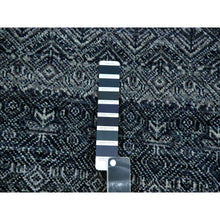 Load image into Gallery viewer, 2&#39;7&quot;x8&#39; Onyx Gray, Hand Knotted, Soft Pile Extra Soft Wool, Small Geometric Repetitive Kohinoor Herat Pattern, Runner Oriental Rug FWR456126