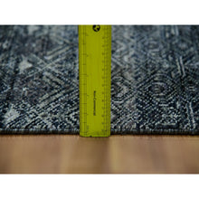 Load image into Gallery viewer, 2&#39;7&quot;x8&#39; Onyx Gray, Hand Knotted, Soft Pile Extra Soft Wool, Small Geometric Repetitive Kohinoor Herat Pattern, Runner Oriental Rug FWR456126