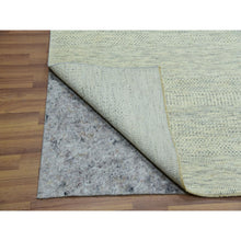 Load image into Gallery viewer, 8&#39;1&quot;x9&#39;10&quot; Jet Stream White, Tone On Tone Modern Grass Design, Hand Knotted Shiny Wool, Organic Sustainable Textile, Oriental Rug FWR456132