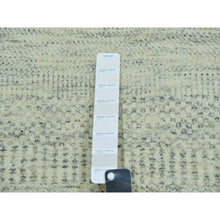 Load image into Gallery viewer, 8&#39;1&quot;x9&#39;10&quot; Jet Stream White, Tone On Tone Modern Grass Design, Hand Knotted Shiny Wool, Organic Sustainable Textile, Oriental Rug FWR456132