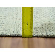 Load image into Gallery viewer, 8&#39;1&quot;x9&#39;10&quot; Jet Stream White, Tone On Tone Modern Grass Design, Hand Knotted Shiny Wool, Organic Sustainable Textile, Oriental Rug FWR456132