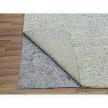 Load image into Gallery viewer, 5&#39;10&quot;x9&#39;1&quot; Origami White, Hand Knotted With Organic Sustainable Textile, Tone On Tone Pure Wool, Modern Grass Design, Oriental Rug FWR456144