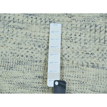 Load image into Gallery viewer, 5&#39;10&quot;x9&#39;1&quot; Origami White, Hand Knotted With Organic Sustainable Textile, Tone On Tone Pure Wool, Modern Grass Design, Oriental Rug FWR456144