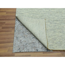 Load image into Gallery viewer, 6&#39;x9&#39; Polar Bear White, Hand Knotted Tone On Tone Modern Grass Design, Organic Sustainable Textile, Natural Wool, Oriental Rug FWR456150